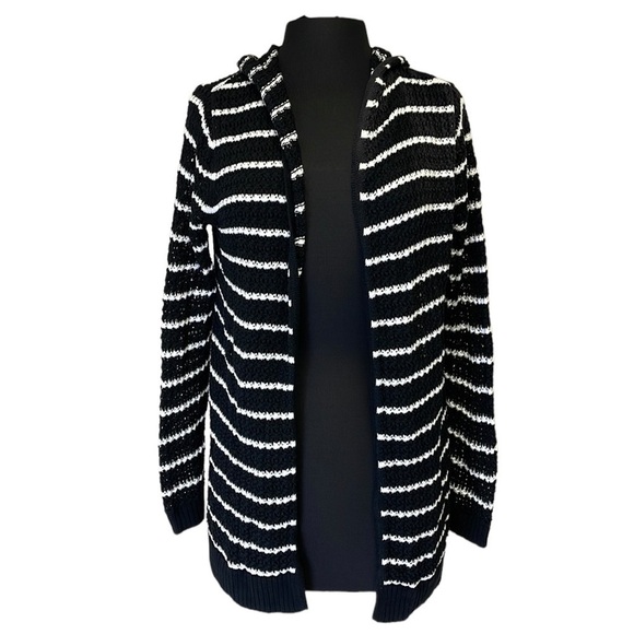 Nwt GAP OPEN WEAVE HOODIE BLAZER, SIZE M - Picture 1 of 5